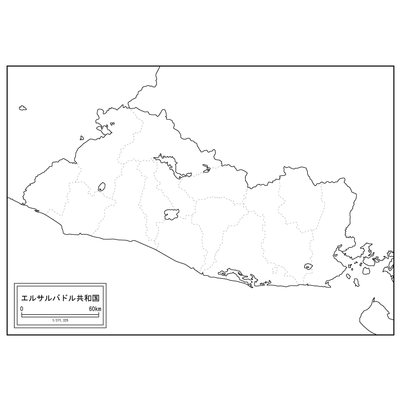 エルサルバドルの白地図のサムネイル